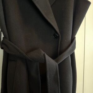 MICHEAL KORS Wool Belted Wrap Vest - Black - Size US M